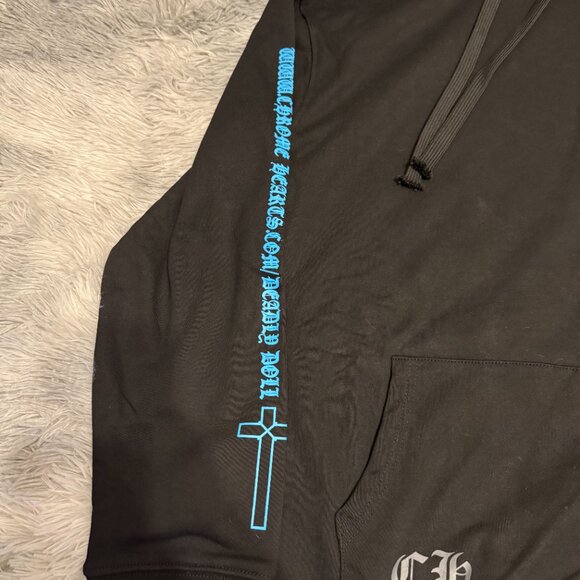 Chrome Hearts Mapplethorpe Black/Blue Hoodie Men’s Size Medium or Large - Picture 5 of 6